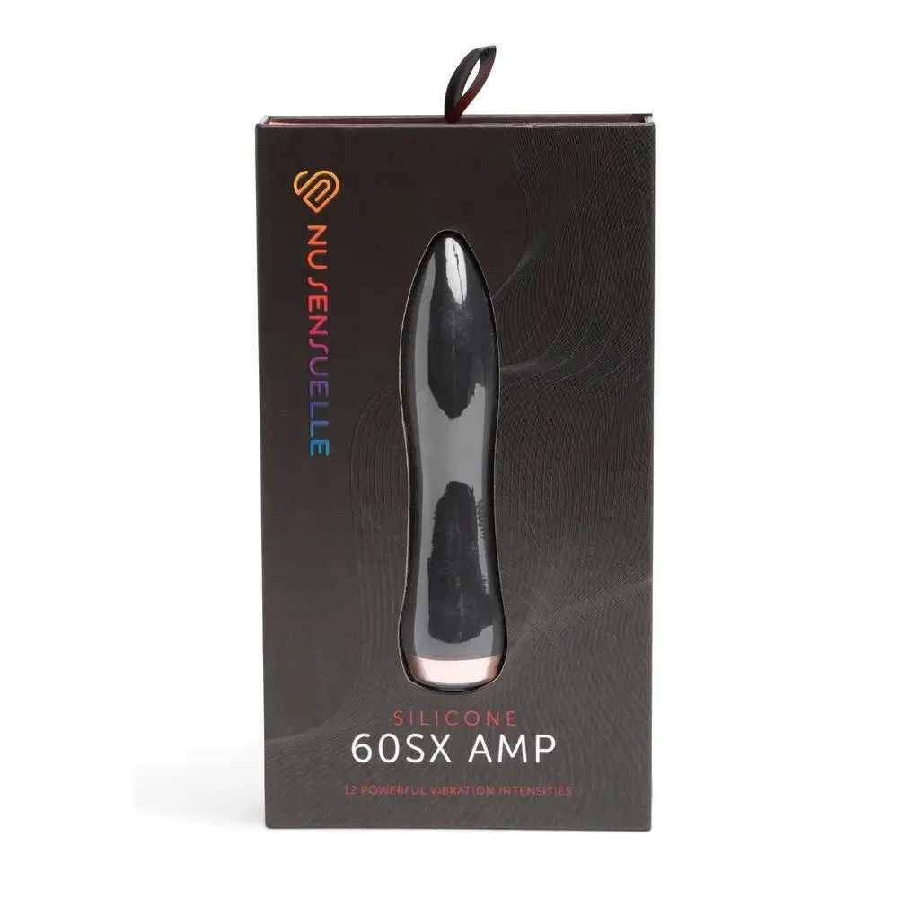 5-inch Nu Sensuelle Silicone Black Rechargeable Bullet Vibrator