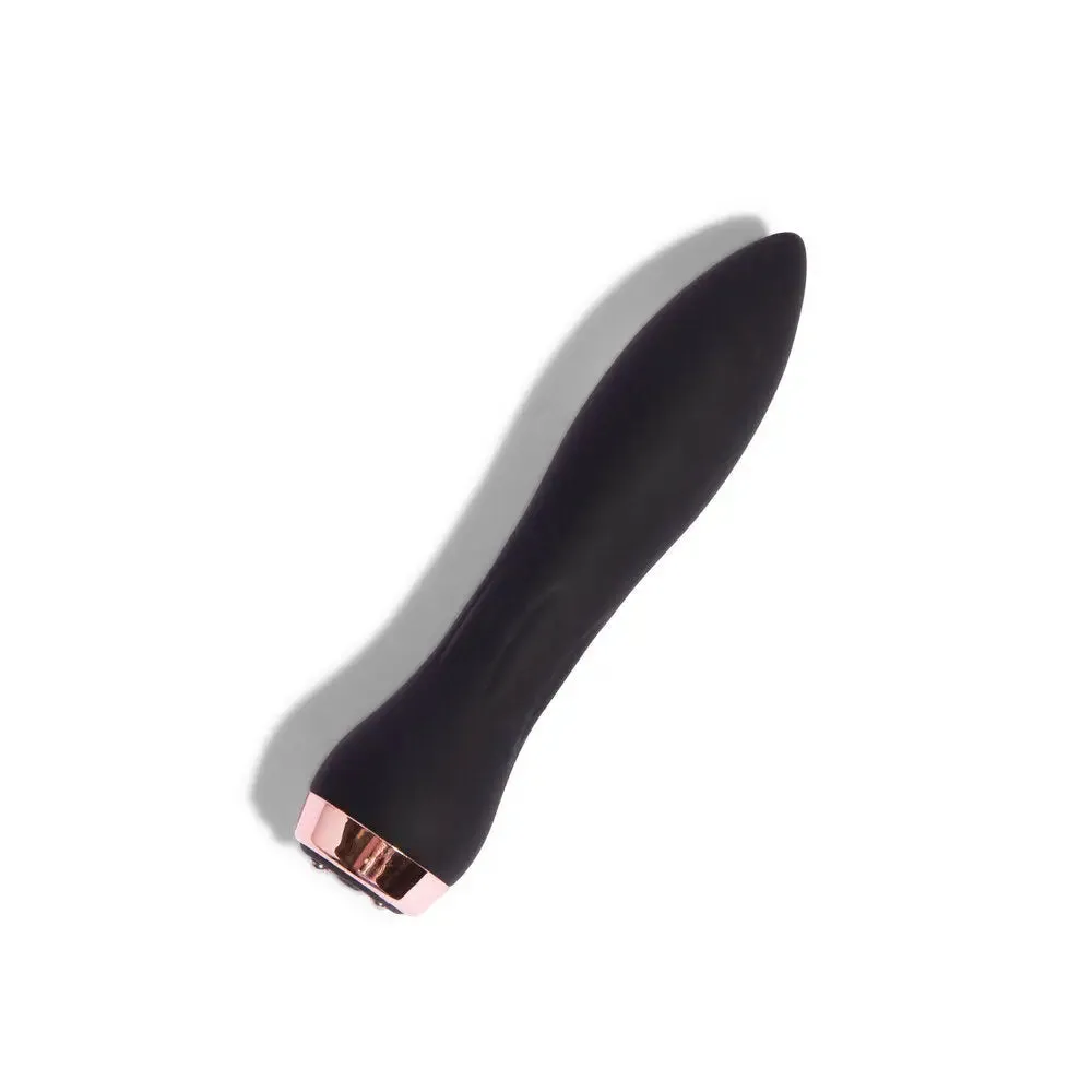 5-inch Nu Sensuelle Silicone Black Rechargeable Bullet Vibrator