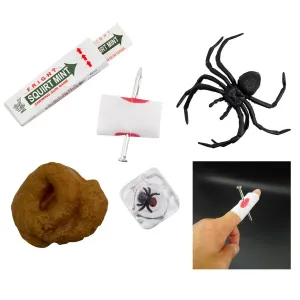 5 Pc Practical Joke Gag Gift Trick Shock Funny Set Prank Kit Classic Toy Fun