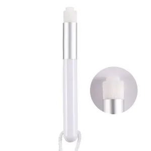 6-piece Soft Nasal Washing Brush for Blackhead Removal and Deep Cleansing - Protruding Head White / Silver