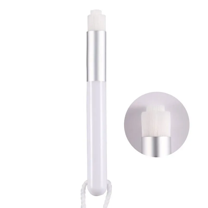 6-piece Soft Nasal Washing Brush for Blackhead Removal and Deep Cleansing - Protruding Head White / Silver