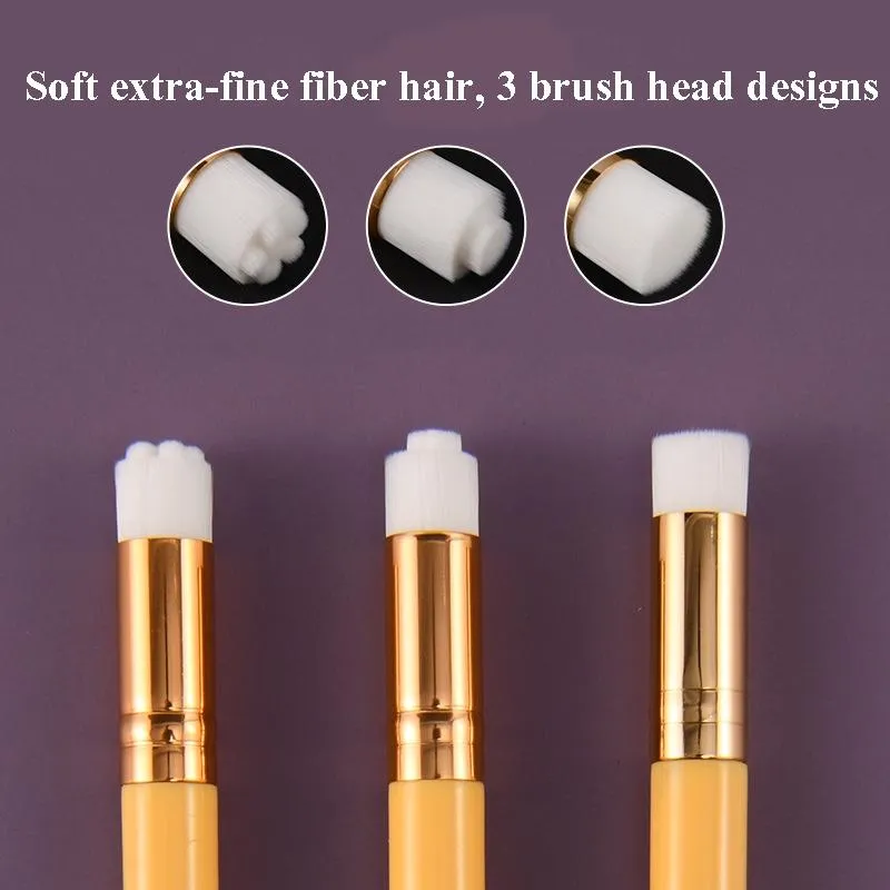 6-piece Soft Nasal Washing Brush for Blackhead Removal and Deep Cleansing - Protruding Head White / Silver