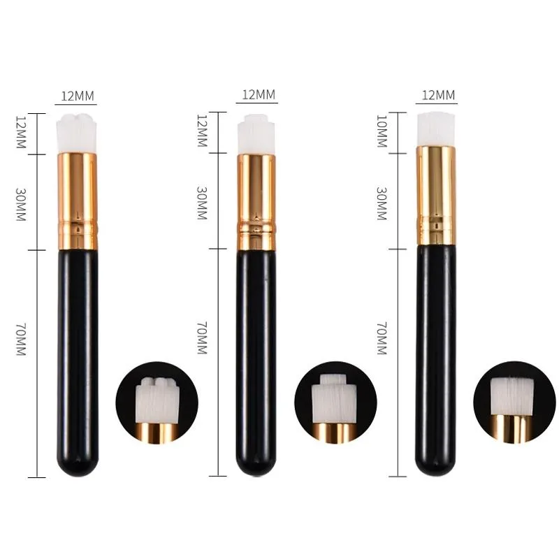 6-piece Soft Nasal Washing Brush Set for Blackhead Removal and Deep Cleansing - Flat Head Silver