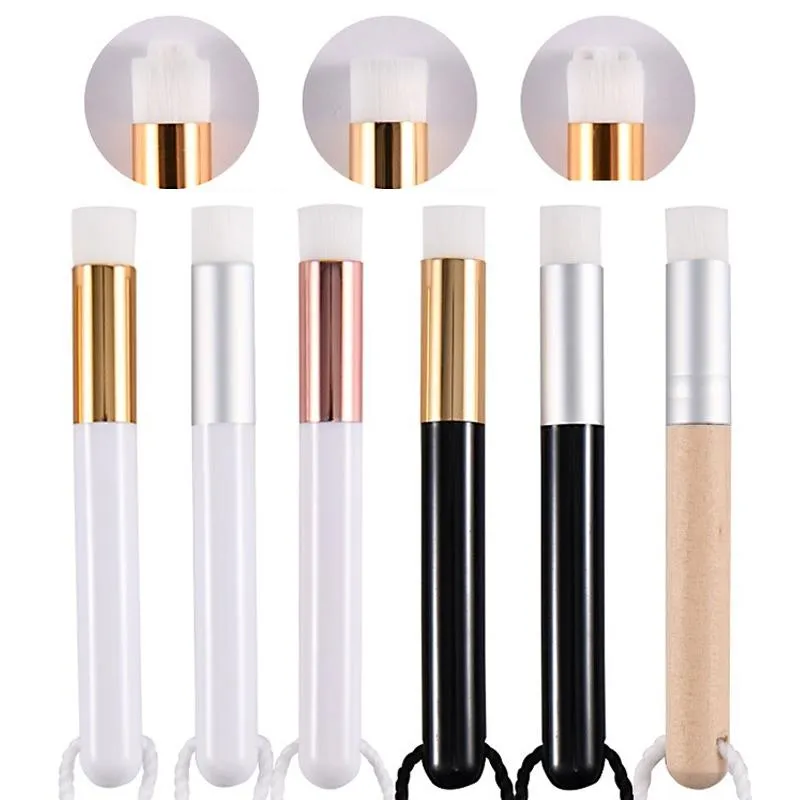 6-piece Soft Nasal Washing Brush Set for Blackhead Removal and Deep Cleansing - Flat Head Silver
