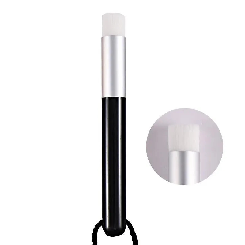 6-piece Soft Nasal Washing Brush Set for Blackhead Removal and Deep Cleansing - Flat Head Silver
