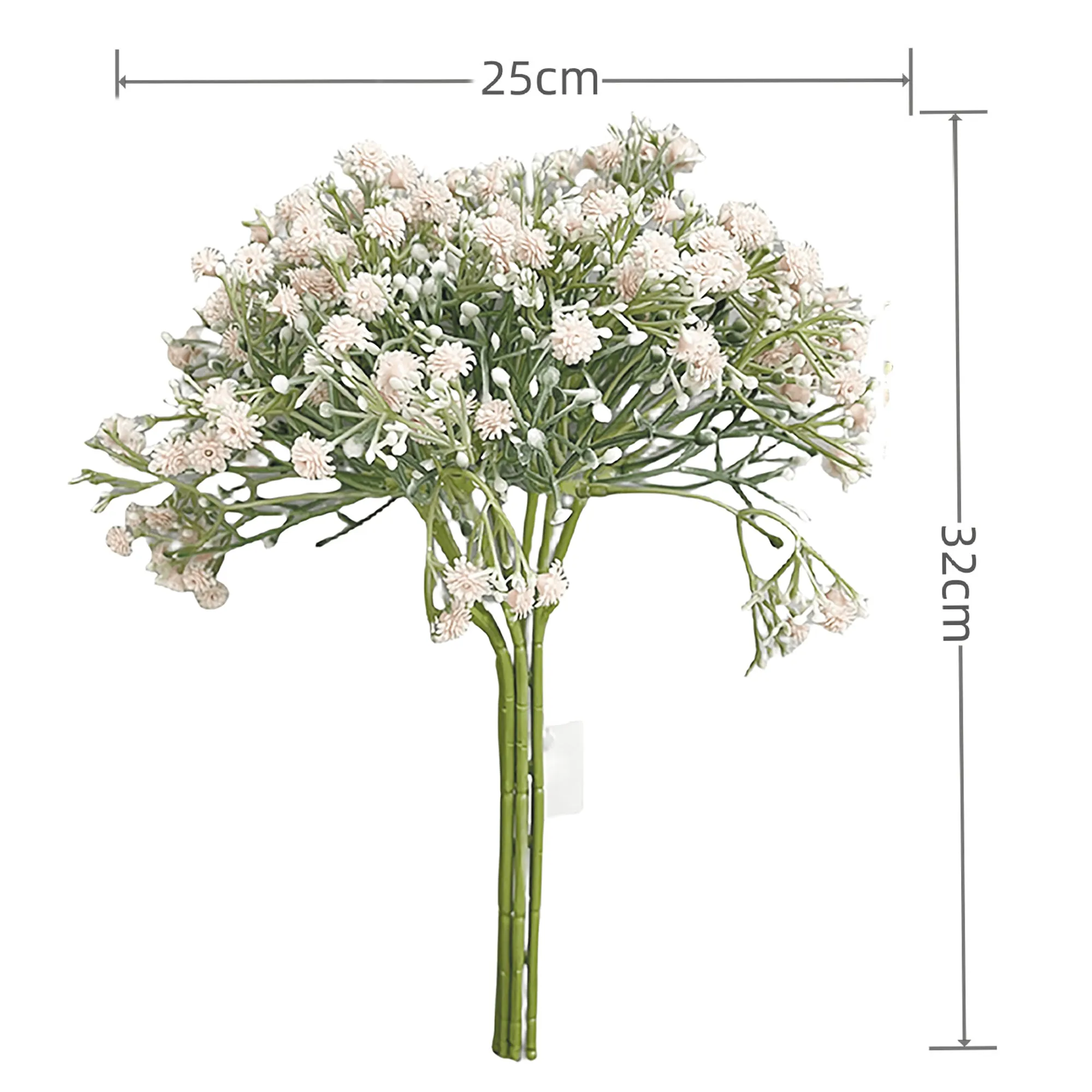 Babymoon Artificial Flowers Bunch | Baby Breath Gypsophila | 7 Head | Home Decoration | Baby Photoshoot Props | Gift Set | Brown