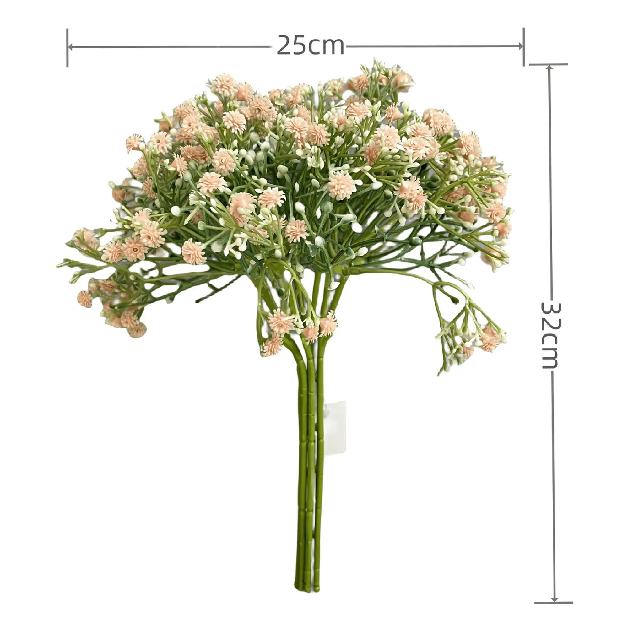 Babymoon Artificial Flowers Bunch | Baby Breath Gypsophila | 7 Head | Home Decoration | Baby Photoshoot Props | Gift Set | Brown