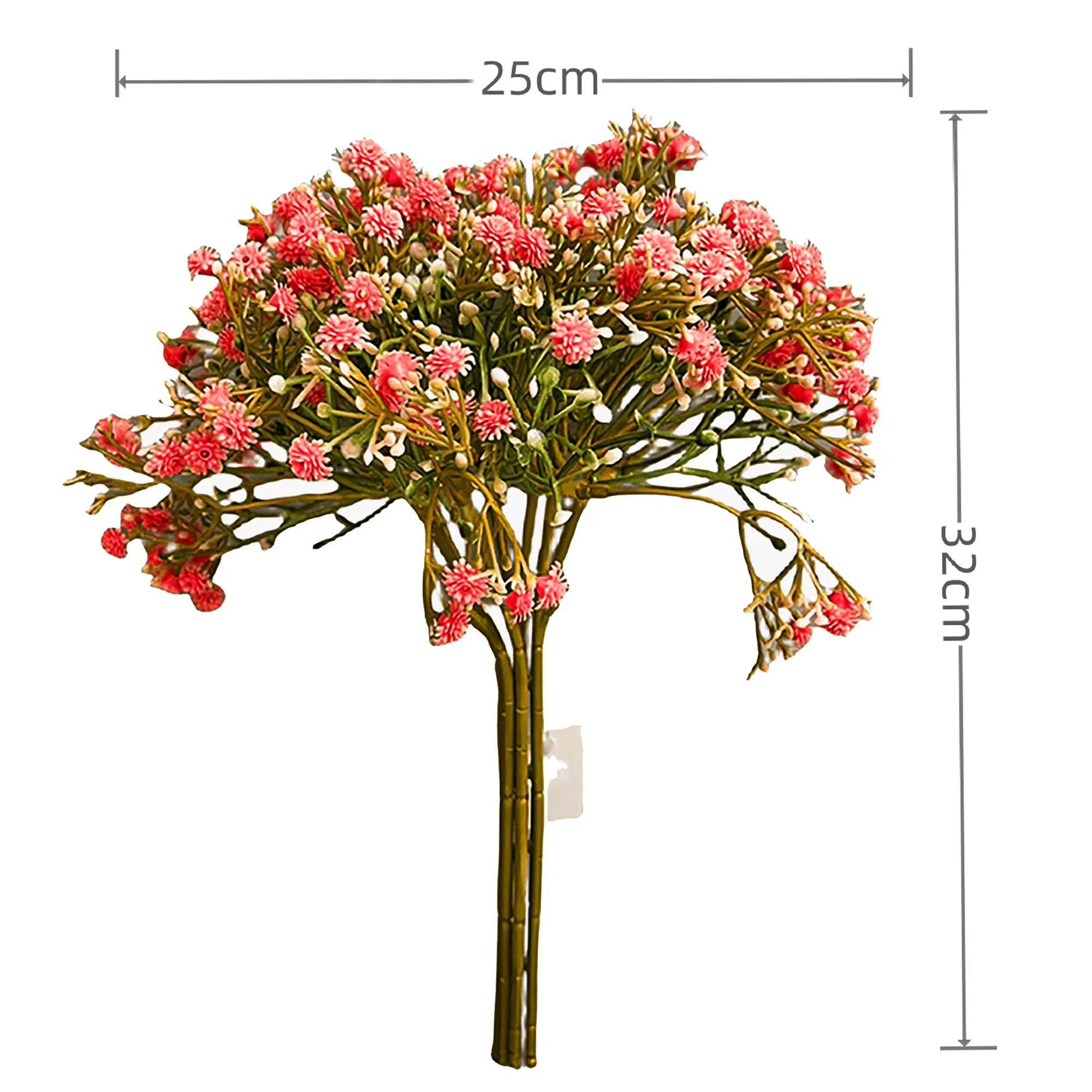 Babymoon Artificial Flowers Bunch | Baby Breath Gypsophila | 7 Head | Home Decoration | Baby Photoshoot Props | Gift Set | Brown