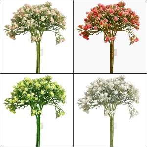 Babymoon Artificial Flowers Bunch | Baby Breath Gypsophila | 7 Head | Home Decoration | Baby Photoshoot Props | Gift Set | Brown