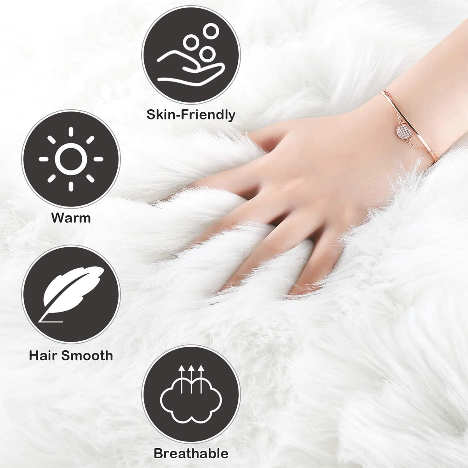 Babymoon Fur Blanket (White)
