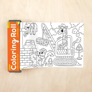 Construction Site Mini Coloring Roll