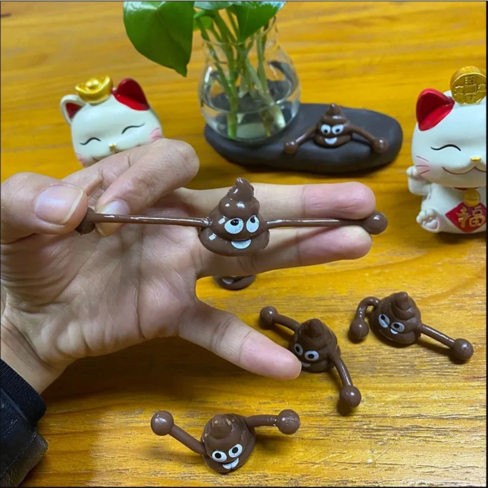 Creative Catapult Poop Tricky Fake Poop Prank Toy Funny Stick On Wall Poop Prank Toy Decompression Toys Kids Toys