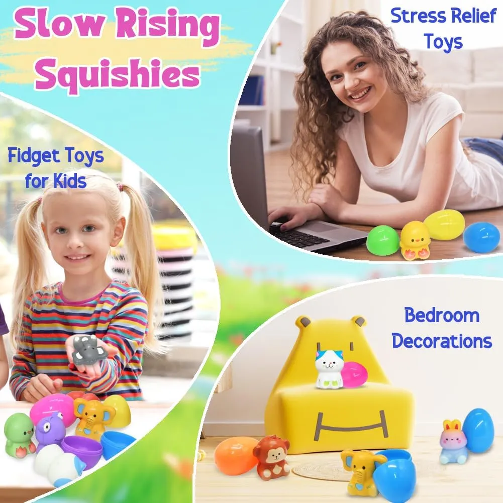 Easter Best Gift 50% OFF-24 PCS Easter Eggs Prefilled Slow Rising Squishy Toys