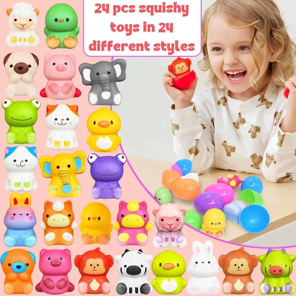 Easter Best Gift 50% OFF-24 PCS Easter Eggs Prefilled Slow Rising Squishy Toys