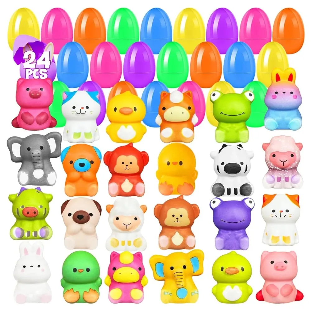 Easter Best Gift 50% OFF-24 PCS Easter Eggs Prefilled Slow Rising Squishy Toys