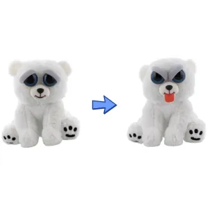Feisty Pets Expressions Silly Karl Snarl the Polar Bear Sticks His Tongue Out