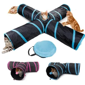 Four Holes Tunnel Toy for Cats