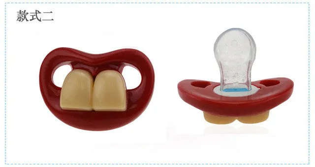 Funny Pacifiers Silicone Baby Pacifier Nipple Dummy Baby Soother Joke Prank  Nipples Teether Pacifier Clips Chupetes Para Bebes