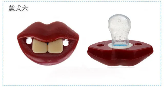 Funny Pacifiers Silicone Baby Pacifier Nipple Dummy Baby Soother Joke Prank  Nipples Teether Pacifier Clips Chupetes Para Bebes