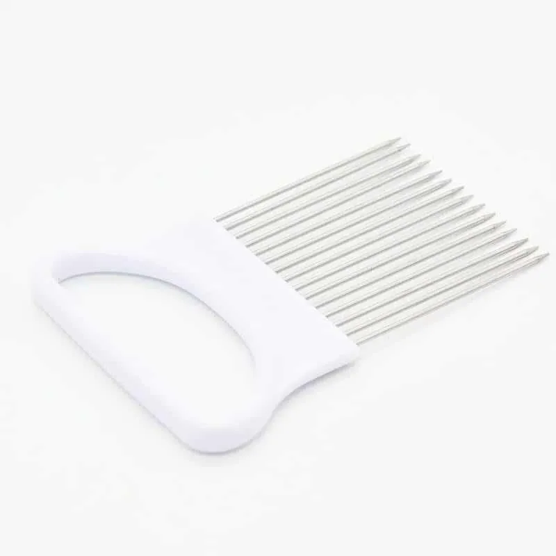 Handy Stainless Steel Vegetable Holder for Slicing