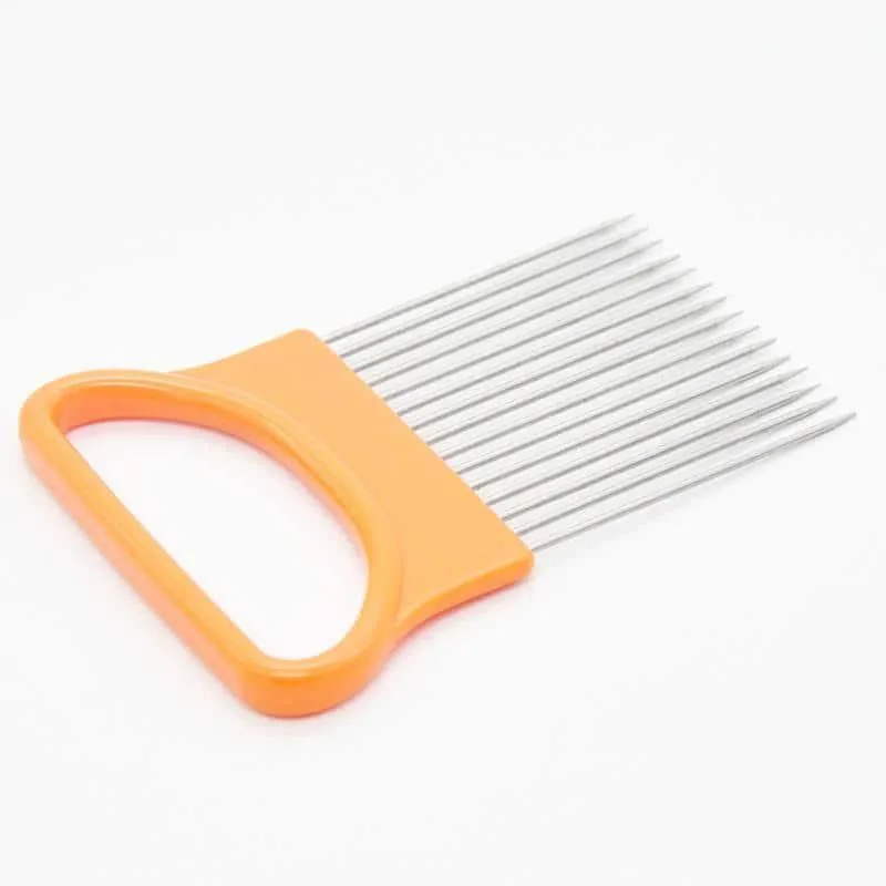 Handy Stainless Steel Vegetable Holder for Slicing