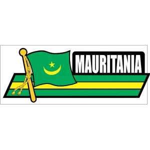 Mauritania Flag Car Sidekick Decal