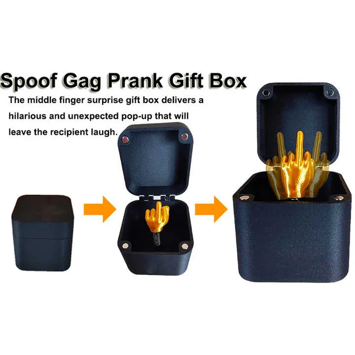 Middle Finger in a Box Spoof Hand Prank-مقلب اليد المزيف