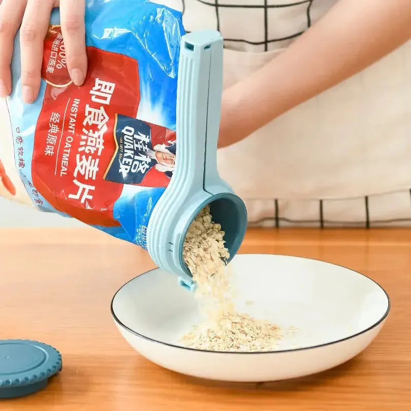 Snacks and Fresh Food Storage with a Reusable, Moistureproof Mini Sealer Bag Clip Kitchen Spray Nozzle Cap Type