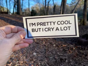 Sticker I'm Pretty Cool But I Cry A Lot
