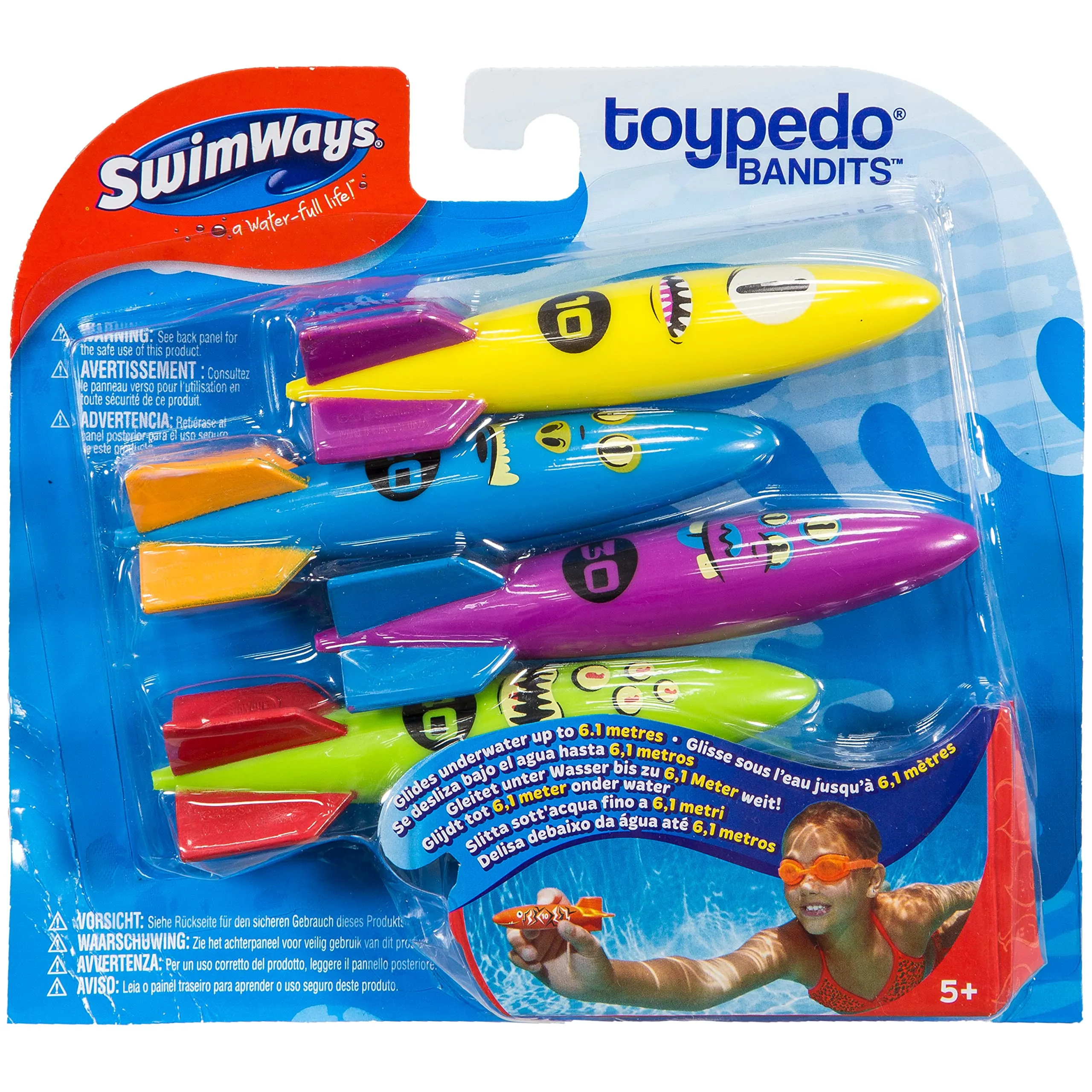 Toypedo Bandits Pool Toys (4 Pack)